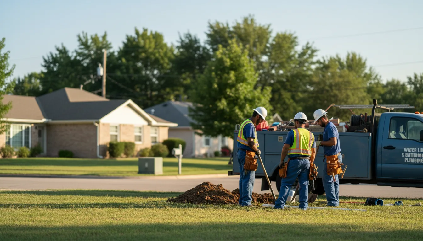Residential water line and bathroom plumbing service in Dallastown, PA